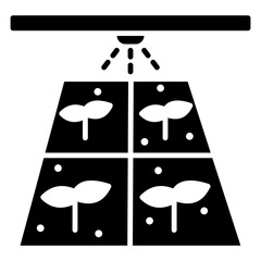 Hydroponic Glyph Vector Icon