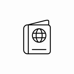 travel passport icon sign vector