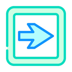 arrow information color icon vector illustration