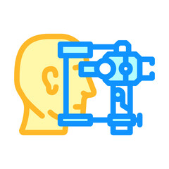 vision screening optometry eye color icon vector illustration