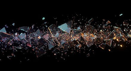 Shattered Glass Abstract Background in Motion