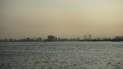 Naklejka premium Ho Chi Minh city in dawn