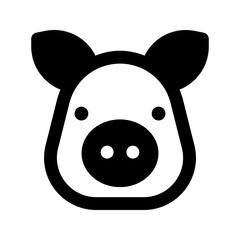 pig line icon