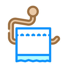 holder toilet paper color icon vector illustration