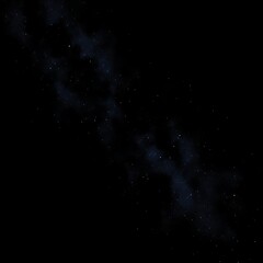 Obraz premium Dark nebula with faint stars and cosmic dust.