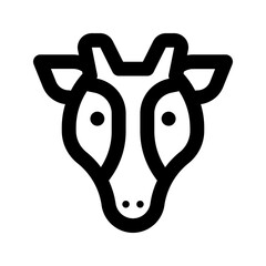giraffe line icon