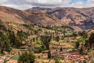 Fototapeta premium Valley with Tarma town in the background, Peru