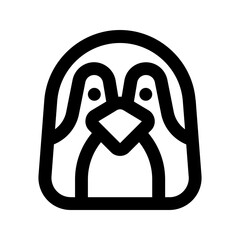 penguin line icon