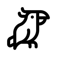 parrot line icon