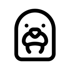 walrus line icon