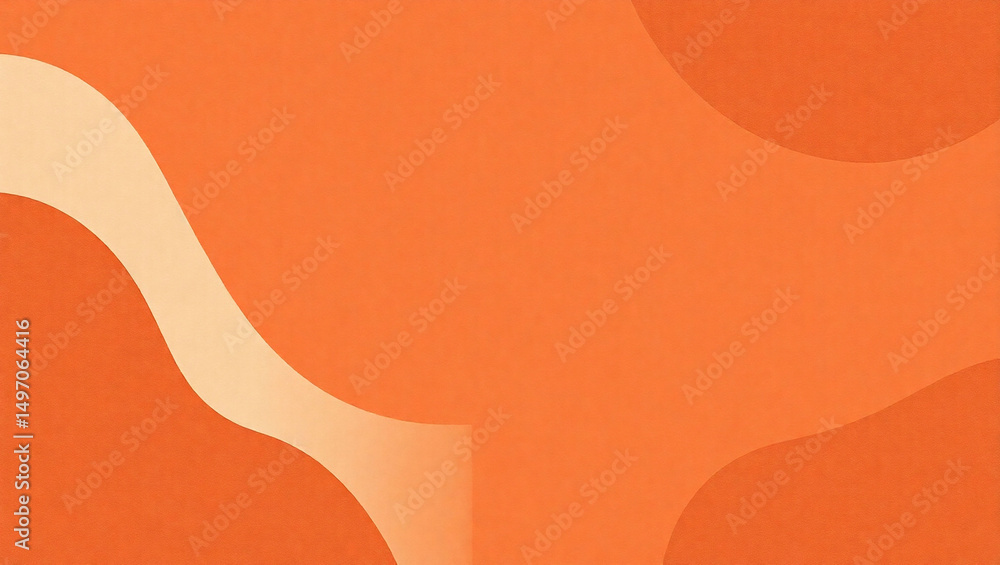 Poster abstract background with orange and peach wavy shapes creating a soft and modern aesthetic design cr