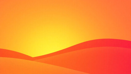 Abstract background with orange and yellow gradient and curved shapes in the lower portion of image created with generated ai