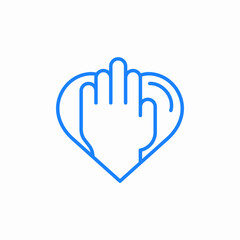 charity pledge icon sign vector