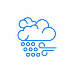 cloud snowing wind icon sign vector