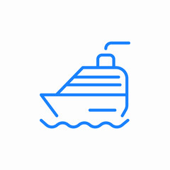 cruise ship icon sign vector