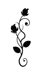 Elegant Black Floral Vine Design