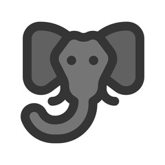 elephant line fill icon