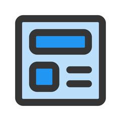 headline fill line fill icon