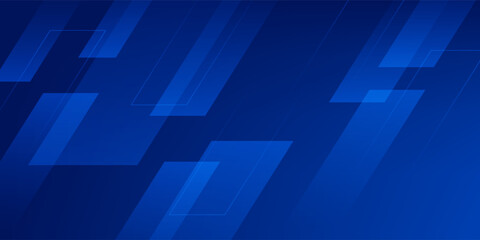 Obraz premium dark blue background with abstract square shape, dynamic and sport banner concept.