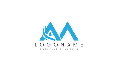 Minimalist AM Logo for Branding and Identity.