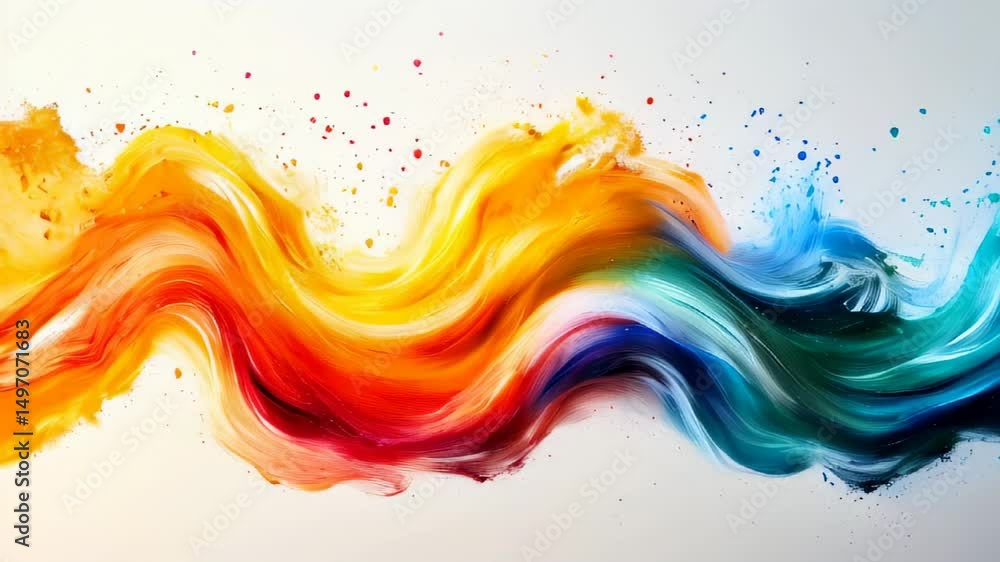 Poster abstract swirl. colorful splash. vibrant waves. fluid motion. dynamic flow. multicolor paint. artist