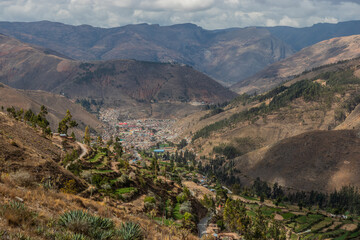 Naklejka premium Valley with Tarma town, Peru