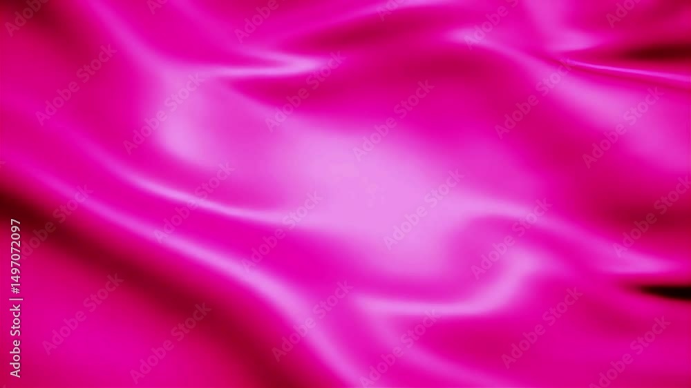 Poster flowing fuchsia fabric: abstract silk texture in motion video background