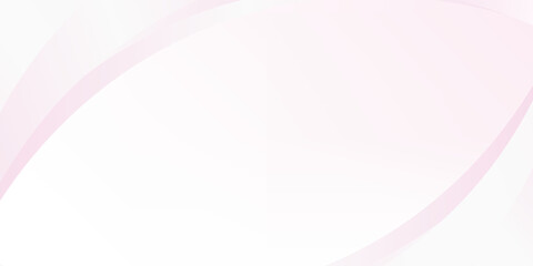 Abstract white background with soft pink gradient in shape of wave curve. Editable background with lot of text space