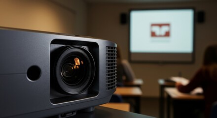 Modern projector in a presentation room ready for a business conference