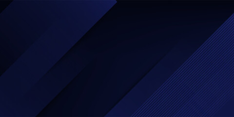 Obraz premium Abstract dark blue overlap futuristic background. Simple papercut overlap shapes pattern background. Eps10 vector