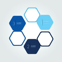 Infographic template. Diagram, graph, presentation, chart. Connected concept with 4 bubbles, options, steps, parts, text fields, processes.