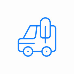 ice cream truck icon sign vector