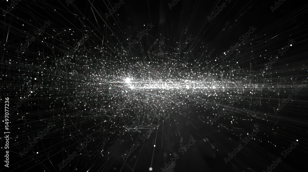 Poster abstract digital universe: a journey through starlight and networks