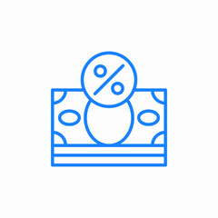 interest rate icon sign vector