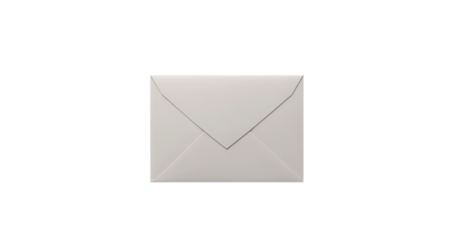 Blank white envelope
