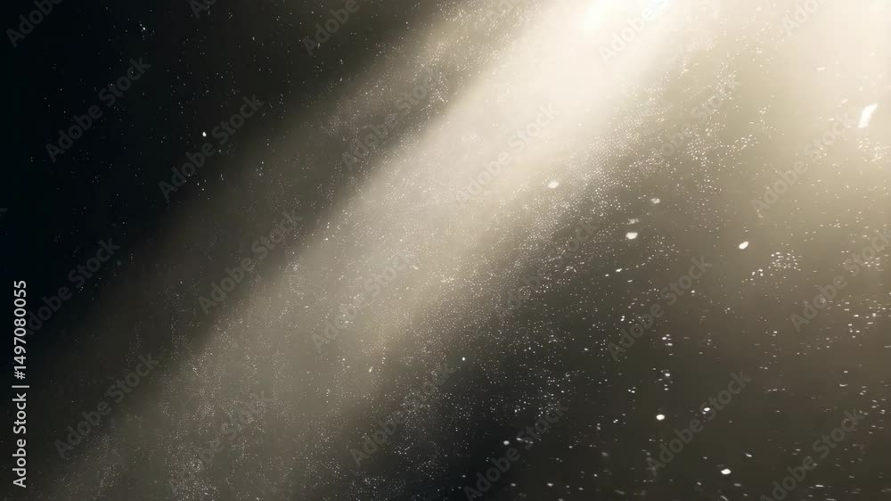 Poster abstract light streaks with particles on a dark background for visual effects overlay or backdrop el
