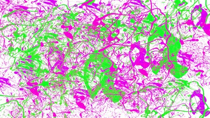 ピンクと緑のペンキ飛び散り風 背景素材

