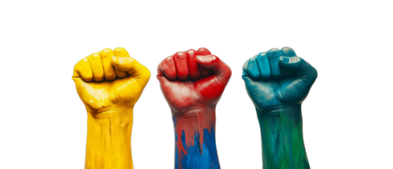 Juneteenth freedom raised hand transparent