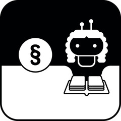 Naklejka premium AI / KI Chatbot – Judging – Square EPS