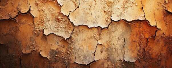 Fototapeta premium Cracked earth texture revealing natural patterns