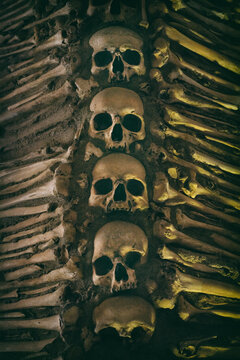 catacumba, calavera, &Eacute;vora, Portugal