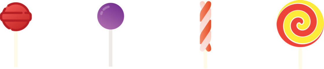 Colorful candy canes. Lollipop icon