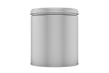 Cylindrical Metal Tin Cans with Transparent Background