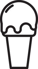 Ice cream icon in line style