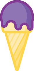 Ice cream cone vector illustration