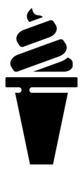 Ice cream silhouette. Ice cream icon vector illustration