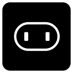 Silhouette of an electrical plug