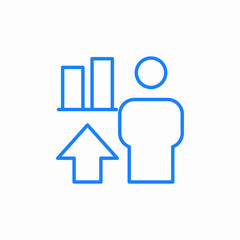 businessman expansion icon sign vector