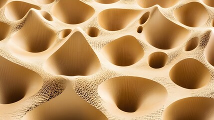 Abstract Beige 3D Honeycomb Texture Background