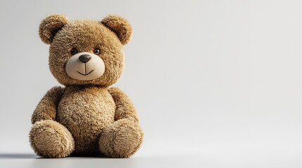 Obraz premium Abandoned plush teddy bear sitting alone